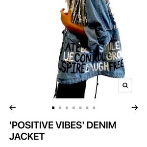 Wren + Glory Positive vibes denim jacket SOLD OUT!!